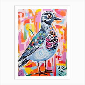 Colourful Bird Painting Grey Plover 2 Art Print