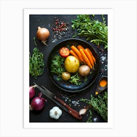 Vegetables In A Pan Art Print