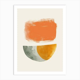 Golden Fragments Of Retro Dreams Mid Century Style Art Print