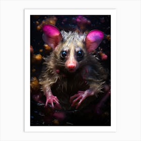 Liquid Otherworldly Playful Possum 3 Art Print