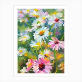 Daisy 2 Impressionist Painting Plant Art Print