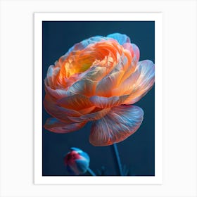 Apricot Peony Art Print