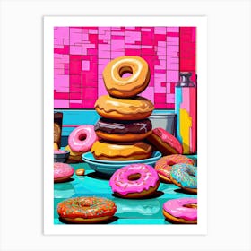 Colour Pop Donuts 3 Art Print
