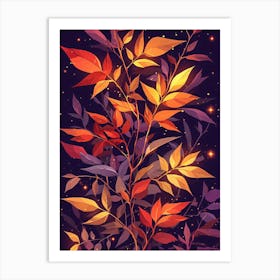 Autumn Leaves Background 1 Art Print