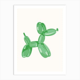 Ballon Dog Green Poster Art Print