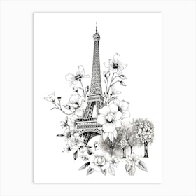 Paris Eiffel Tower 4 Art Print