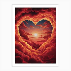 Heart In The Clouds Art Print