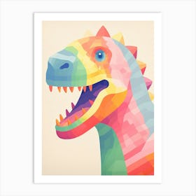 Colourful Dinosaur Anchisaurus 2 Art Print