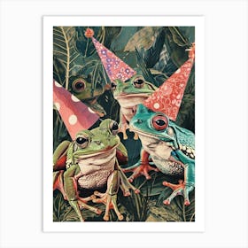 Kitsch Birthday Frogs 2 Art Print
