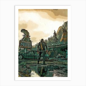 Man In City Videogame Art Print