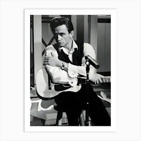 American Country Singer Johnny Cash Art Print