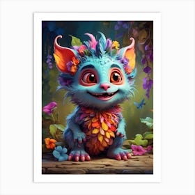 Colorful Troll 2 Art Print