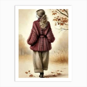 Autumn Woman Art Print