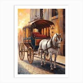 Horse And Carriage Art Print