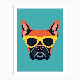 French Bulldog In Sunglasses Art Print