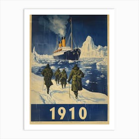 Aihrgdesign A Vintage Adventure Poster Of A Polar Exploration C5a480f8 0113 478d B84e 45ea152b1f60 2 Art Print