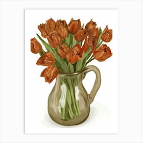 Tulips In A Vase 2 Art Print