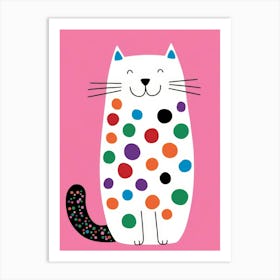 Polka Dot Cat 1 Art Print