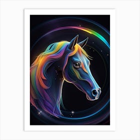 Rainbow Horse 14 Art Print