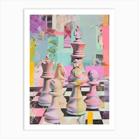 Kitsch Chess Collage 4 Art Print