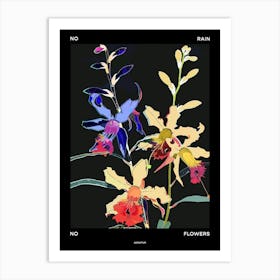 No Rain No Flowers Poster Aconitum 3 Art Print