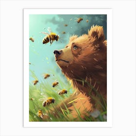 Cuckoo Bee Storybook Illustration 4 Art Print
