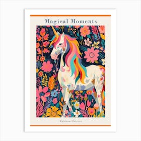 Colourful Unicorn Fauvism Inspired 1 Poster Art Print