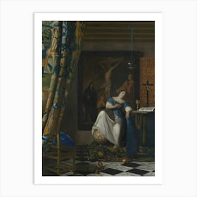 Johannes Vermeer Allegory Of The Catholic Faith Art Print