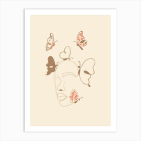 Butterfly Head Art Print