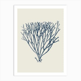 Seaweed in Blue, Beach Decor, Minimalist Coastal Art Poster