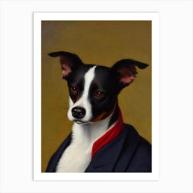 Rat Terrier Renaissance Portrait Oil Painting Art Print