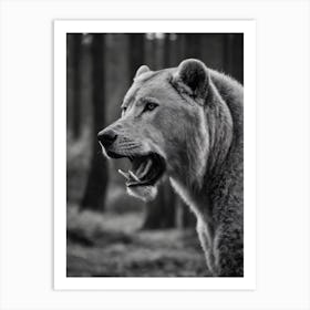 Polar Bear In The Forest Art Print