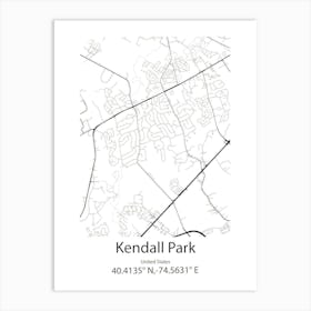 Kendall,United States Minimalist Map Poster