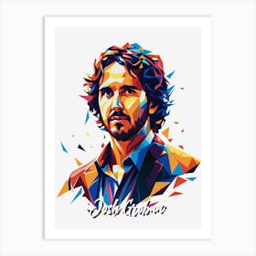 Josh Groban 02 Portrait Music Icon Style WPAP Pop Art Art Print