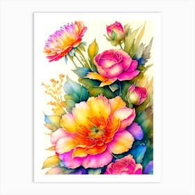 Colorful Flowers Art Print