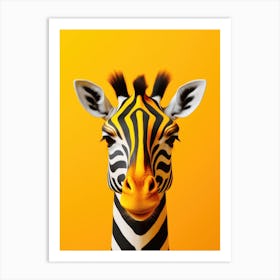 Zebra Portrait Art Print