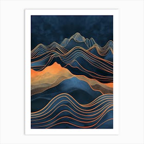 Abstract - Mountains 1 Art Print