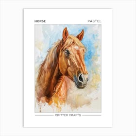 Horse Pastel Watercolour 1 Poster Poster