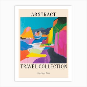 Abstract Travel Collection Poster Hong Kong China 1 Art Print