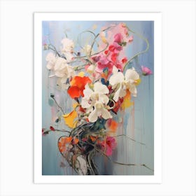 Abstract Flower Painting Snapdragon 4 Art Print