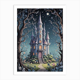 Haunted Fairytale Castle Art Print