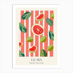 Marche Aux Fruits Guava Fruit Summer Illustration 2 Art Print