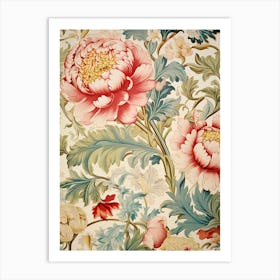 Floral Wallpaper 334 Art Print