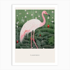 Ohara Koson Inspired Bird Painting Flamingo 2 Poster Art Print
