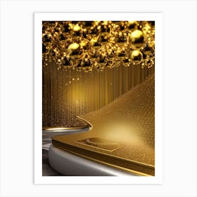 Gold Piano Art Print