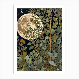 William Morris Moonlight In The Woods 3 Art Print