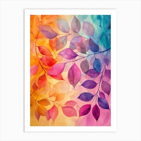 Colorful Leaves 3 Art Print