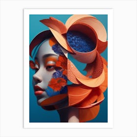 Abstract Portrait Of A Woman Art Print