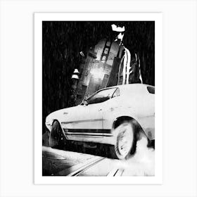 Car Driver Videogame Art Print