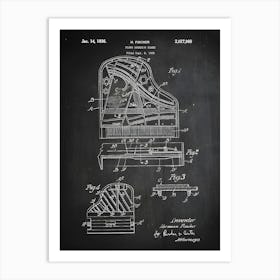 Fischer Piano Patent Print Paino Patent Paino Print Panio Decor Panio Decor Patent Patent Art Historical Print Patent Mp9691 Art Print